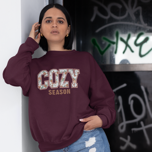 Cozy Season Floral Sweatshirt