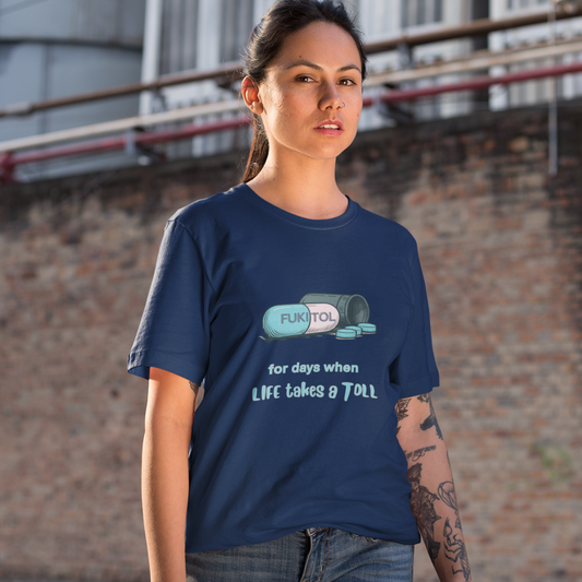When Life Takes a Toll Unisex Oversized Cotton T-Shirt