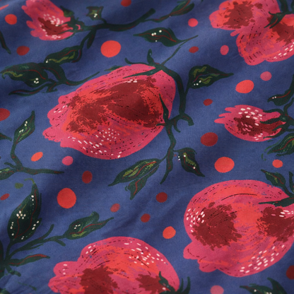 Midnight Pomegranate Boho Table Runner