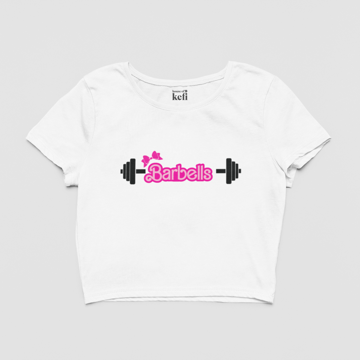 Barbells & Bows Unisex Crop Tee