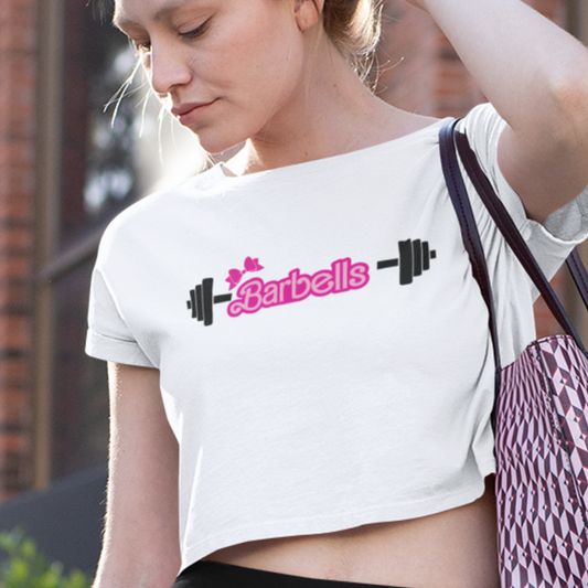 Barbells & Bows Unisex Crop Tee