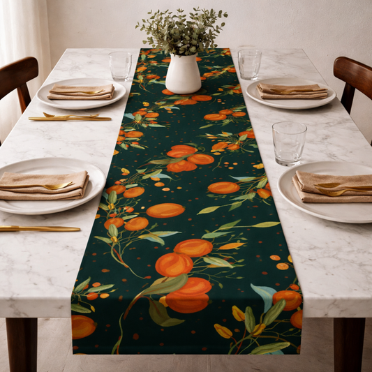 Midnight Orchard Boho Table Runner