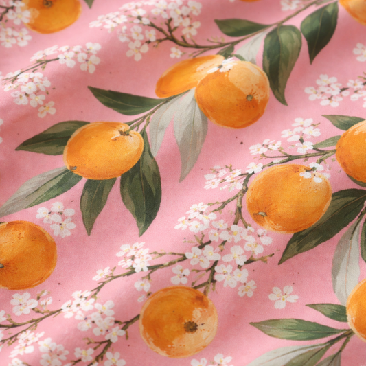 Blush Citrus Bloom Boho Table Runner