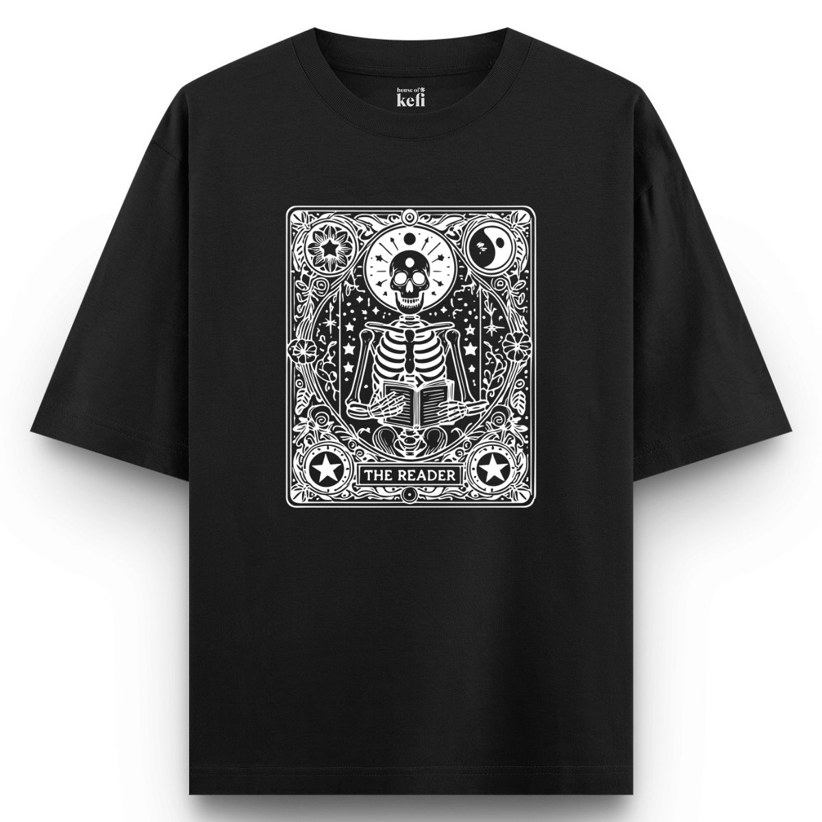The Reader Tarot Unisex Oversized Cotton T-Shirt
