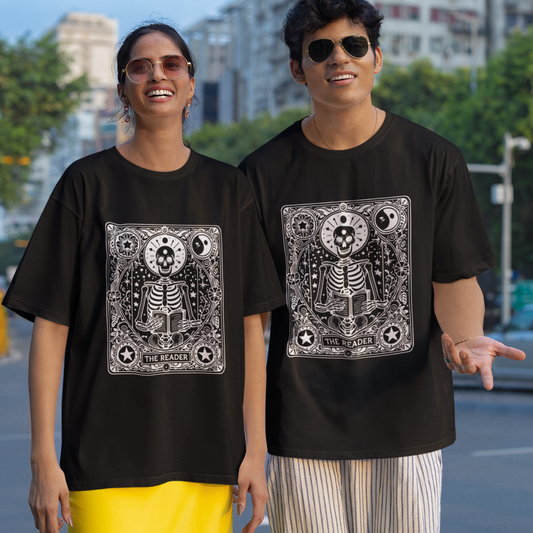 The Reader Tarot Unisex Oversized Cotton T-Shirt