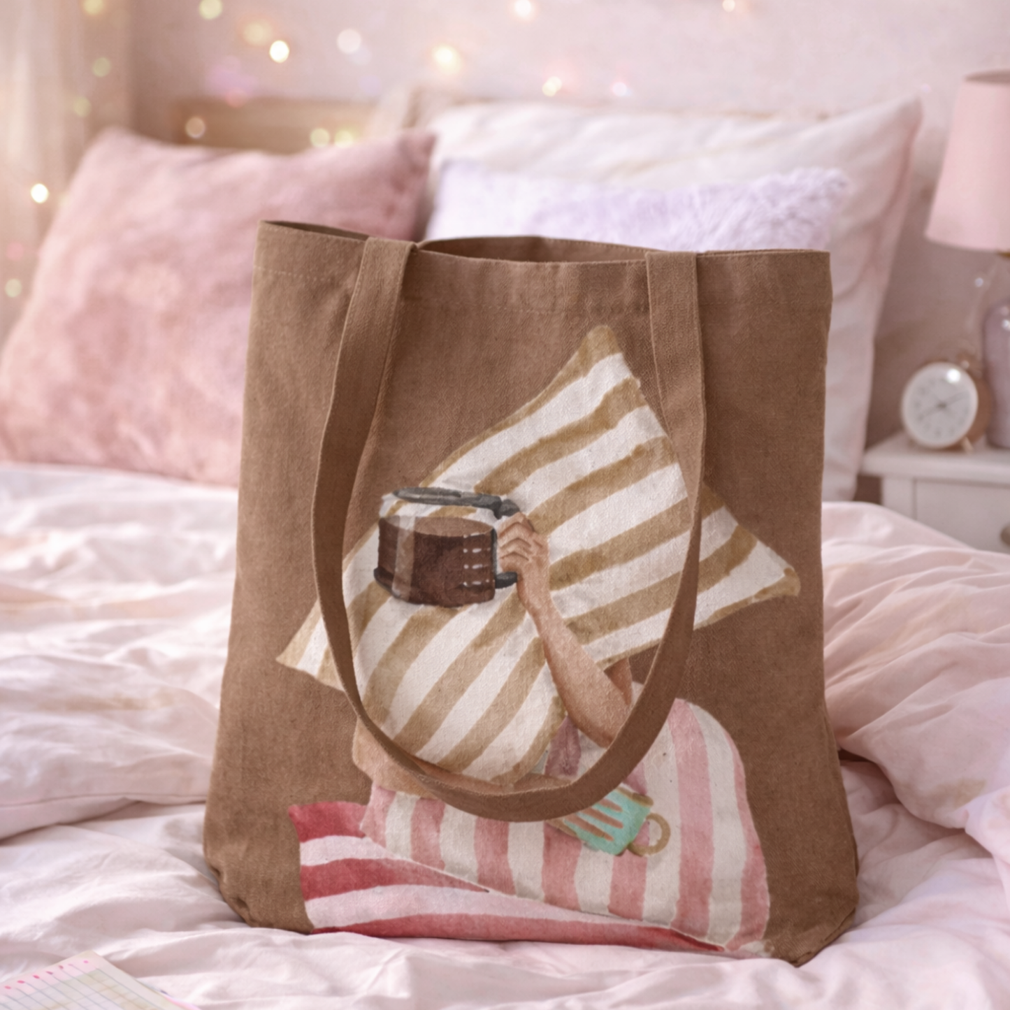 Do Not Disturb Canvas Tote Bag with Zipper