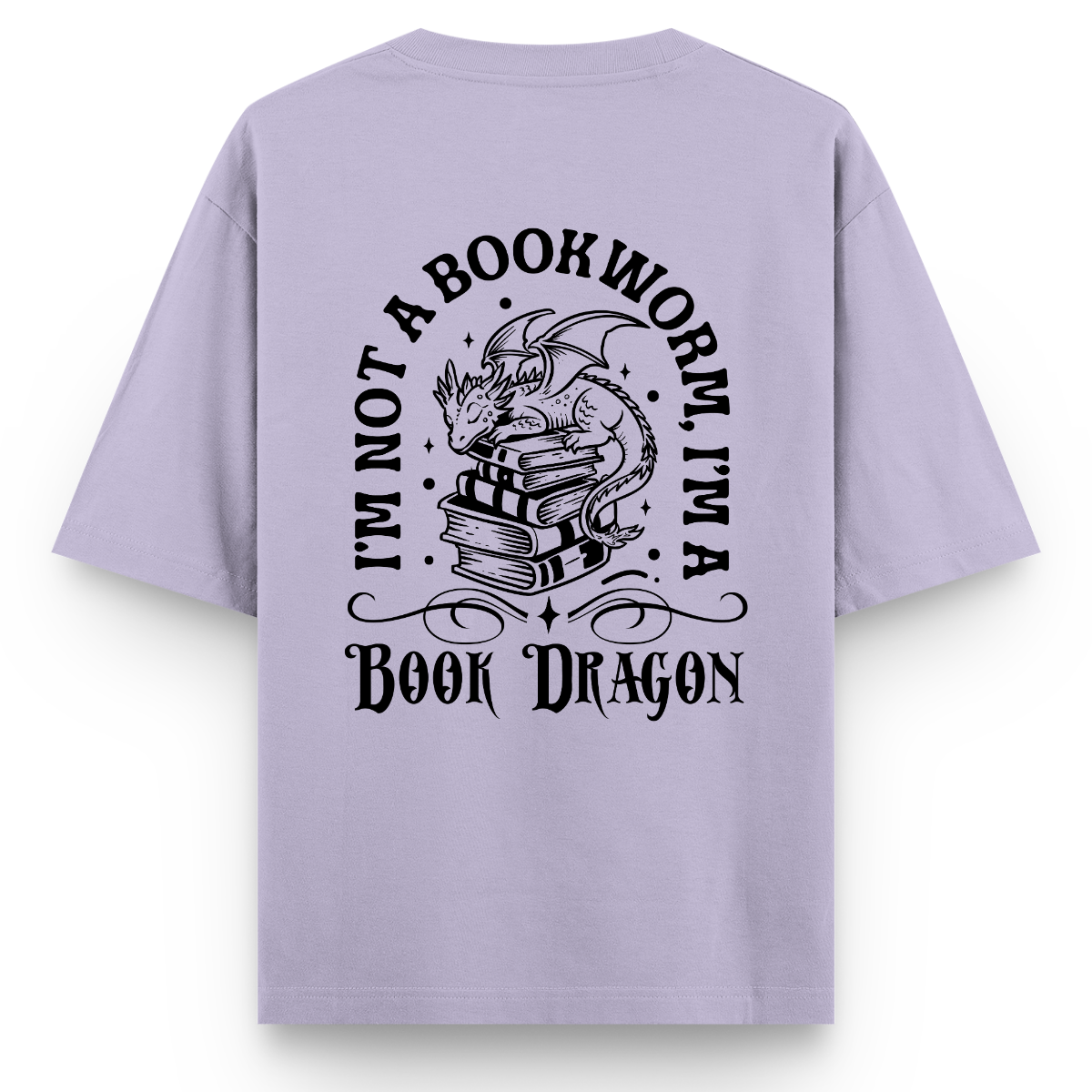 Book Dragon Unisex Oversized Cotton T-Shirt