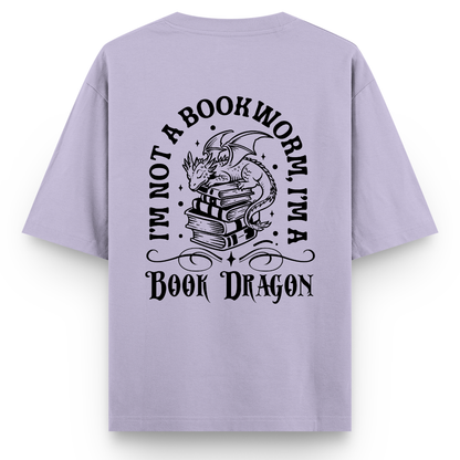 Book Dragon Unisex Oversized Cotton T-Shirt