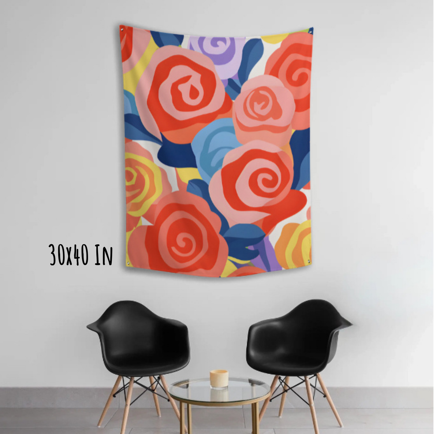 Bold Petal Play Fabric Wall Tapestry