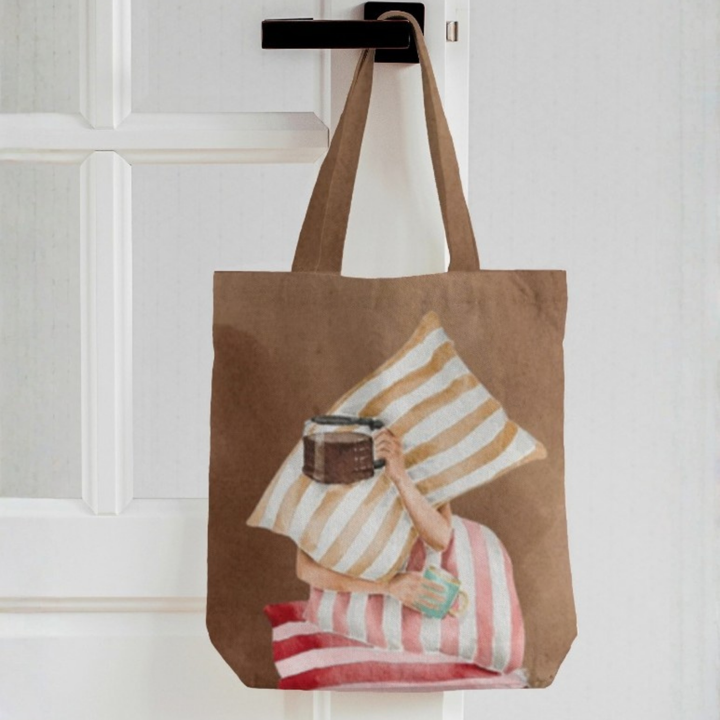 Do Not Disturb Canvas Tote Bag with Zipper