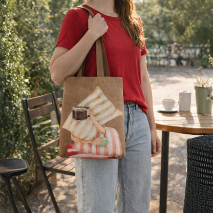 Do Not Disturb Canvas Tote Bag with Zipper