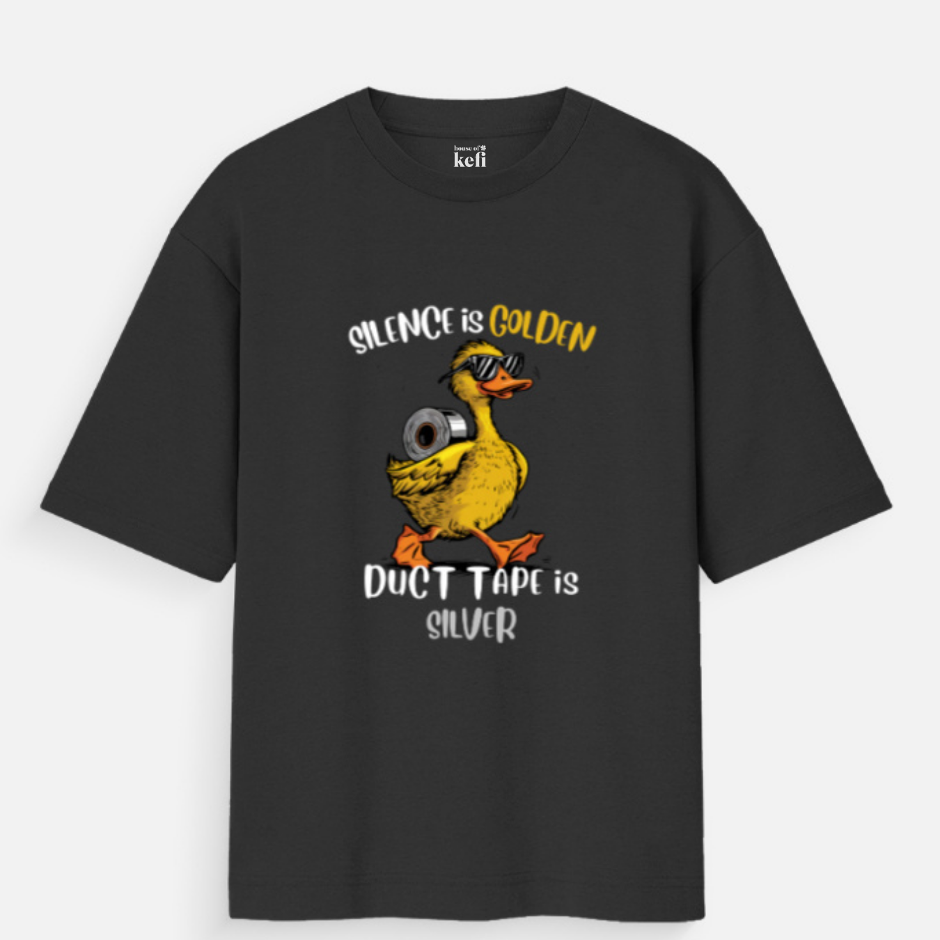 Silence is Golden Funny Unisex Cotton Oversized T-shirt