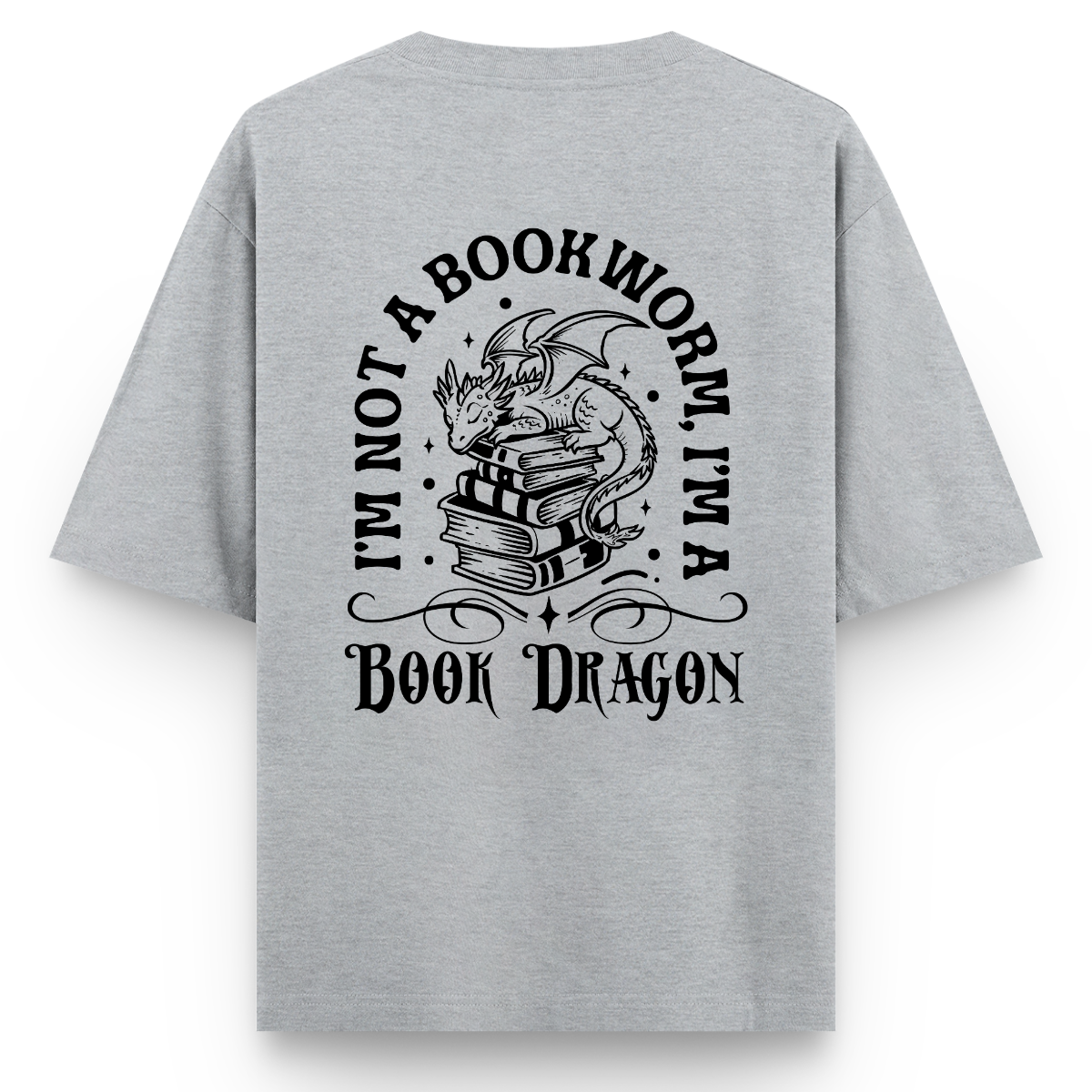 Book Dragon Unisex Oversized Cotton T-Shirt