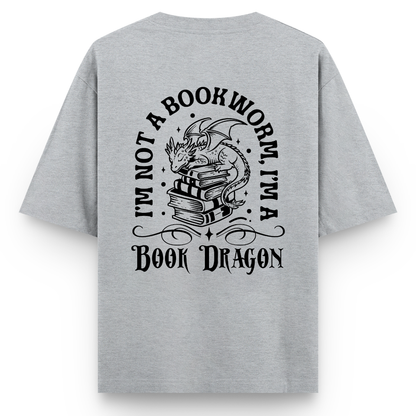 Book Dragon Unisex Oversized Cotton T-Shirt