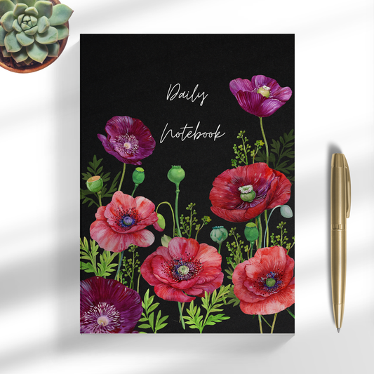 Botanical Drama Daily Notebook A5 Notebook
