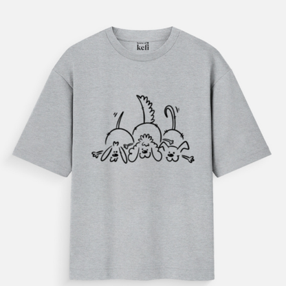 Pawssibly Late Unisex Oversized Cotton T-Shirt
