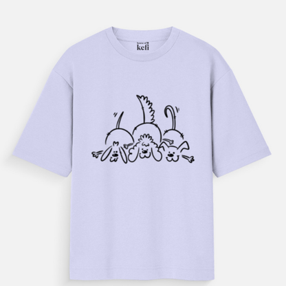 Pawssibly Late Unisex Oversized Cotton T-Shirt