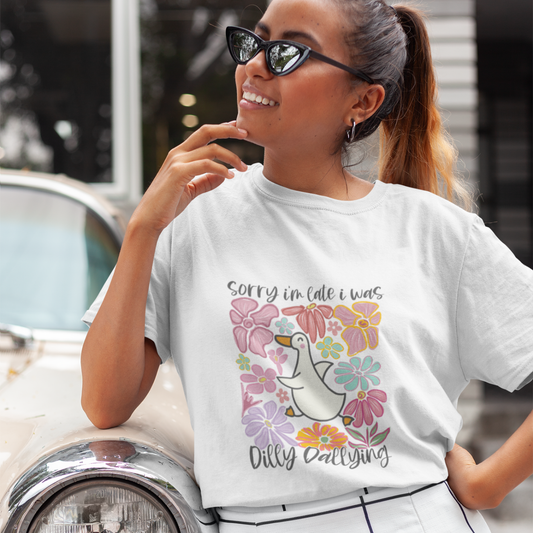 I was dilly-dallying Unisex Oversized Cotton T-shirt