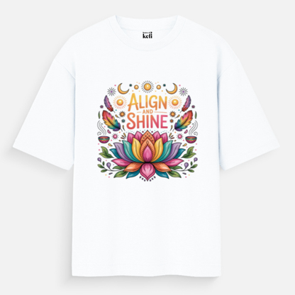 Align and Shine Unisex Oversized Cotton T-Shirt