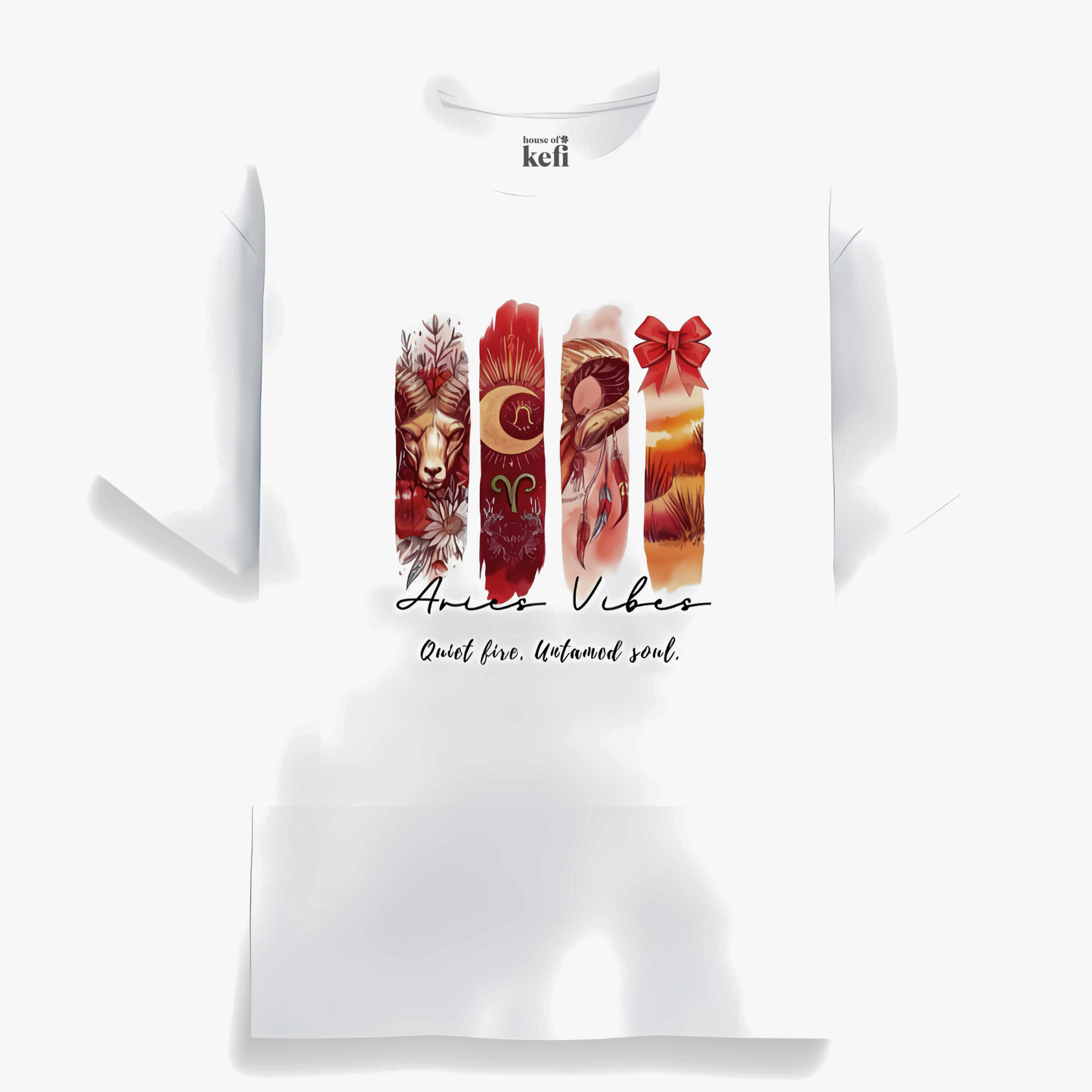 Aries Vibes Unisex Relaxed Fit Cotton T-Shirt