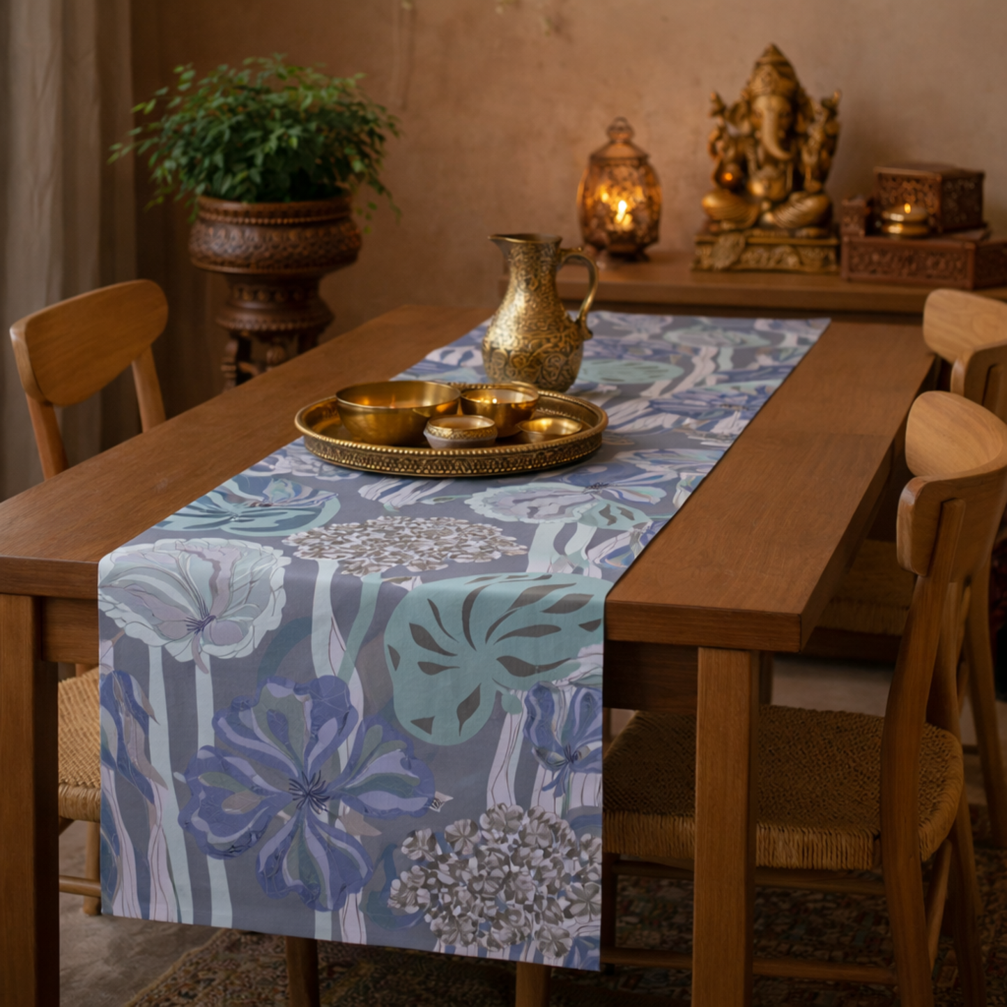 Muted Bloom Boho Table Runner