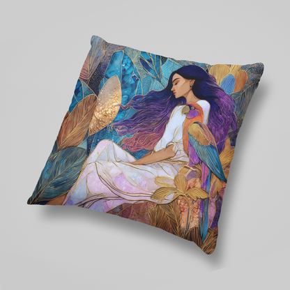 Midnight Bloom Muse Boho Cushion Cover
