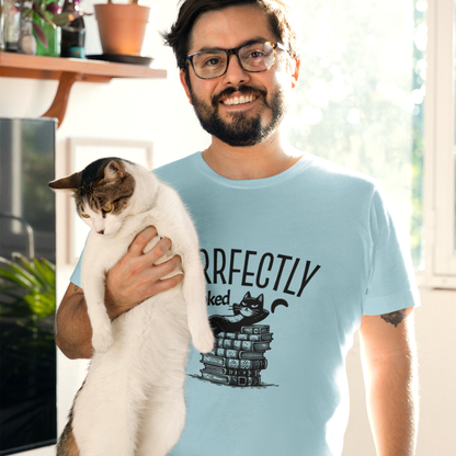 Purrfectly Booked Unisex Relaxed Fit Cotton T-Shirt
