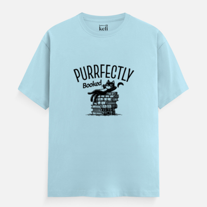 Purrfectly Booked Unisex Relaxed Fit Cotton T-Shirt