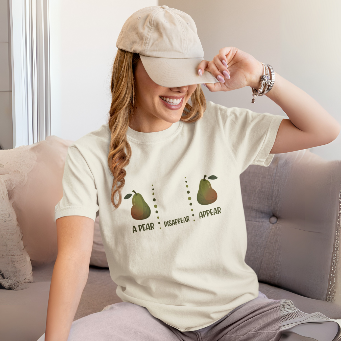 Funny Pear Pun Unisex Relaxed Fit Cotton T-Shirt