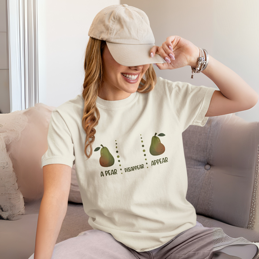 Funny Pear Pun Unisex Relaxed Fit Cotton T-Shirt