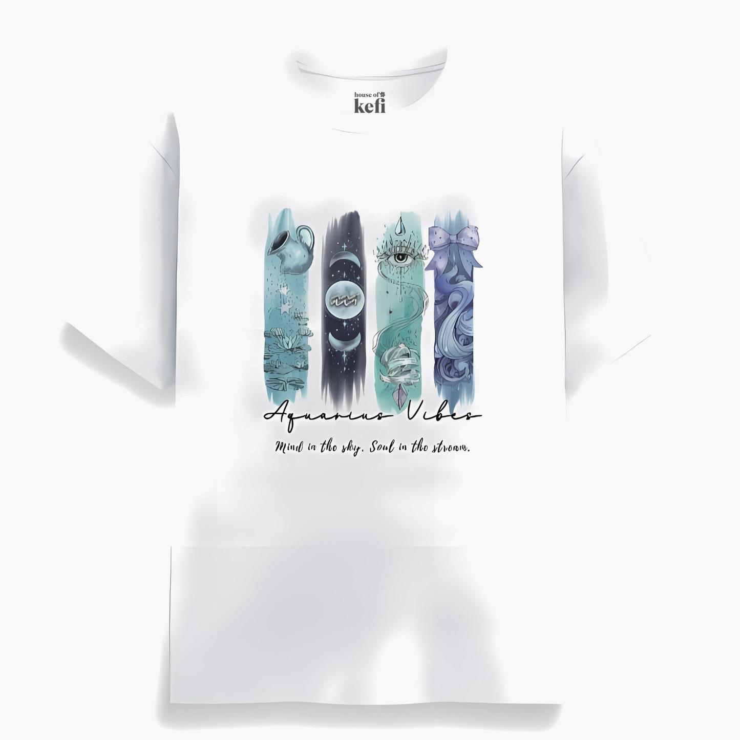 Aquarius Vibes Unisex Relaxed Fit Cotton T-Shirt