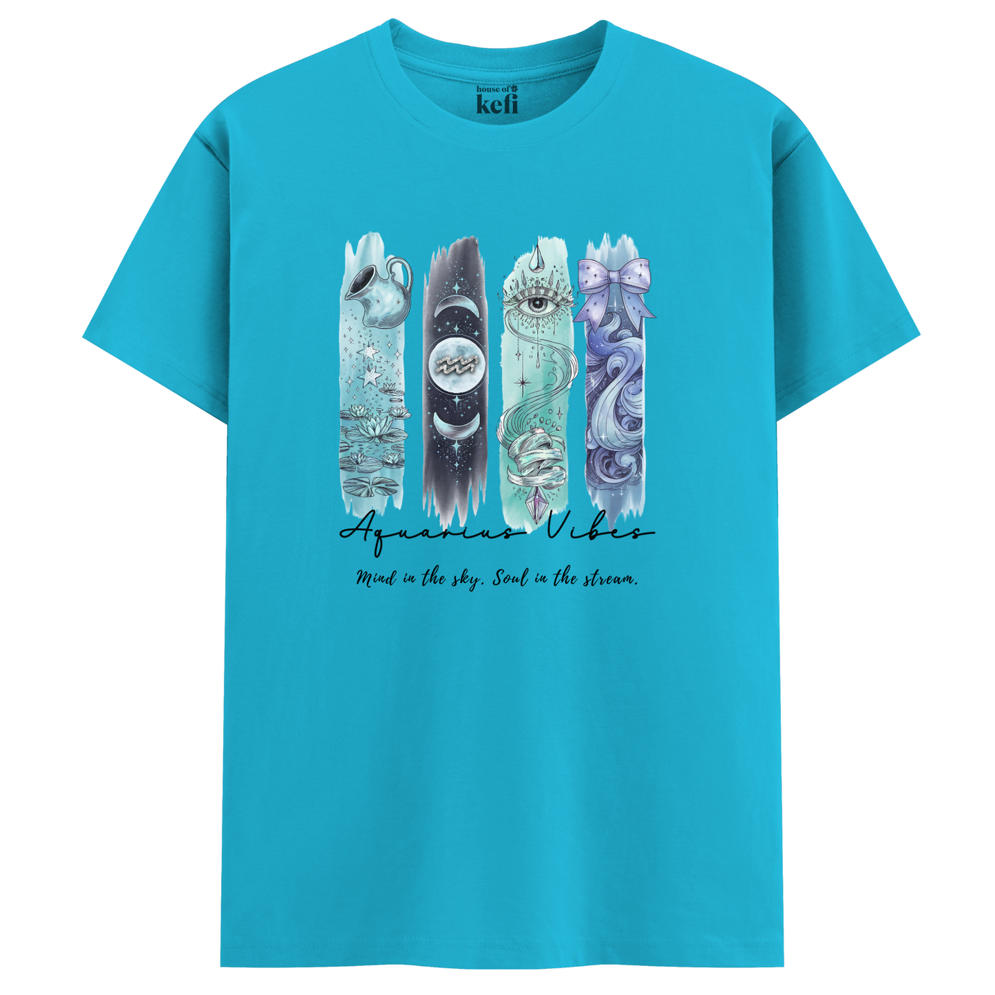 Aquarius Vibes Unisex Relaxed Fit Cotton T-Shirt