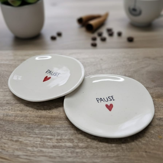 Pause Handmade Ceramic Coasters