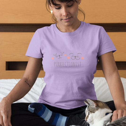 Purrfectionist Unisex Relaxed Fit Cotton T-Shirt
