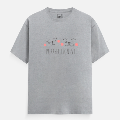 Purrfectionist Unisex Relaxed Fit Cotton T-Shirt