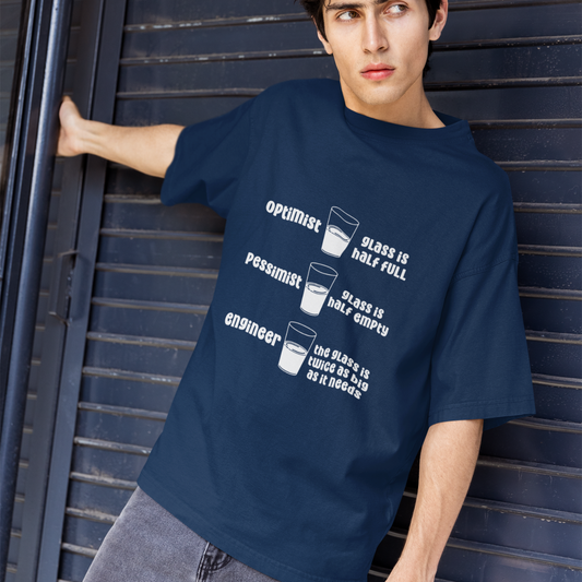 Funny Engineering Quote Unisex Oversized Cotton T-Shirt