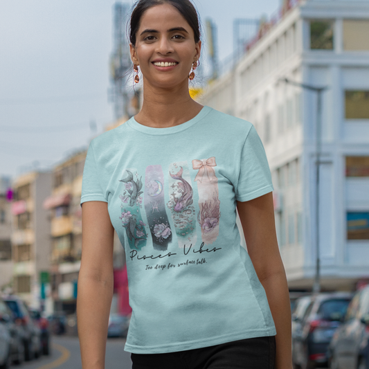 Pisces Vibes Unisex Relaxed Fit Cotton T-Shirt