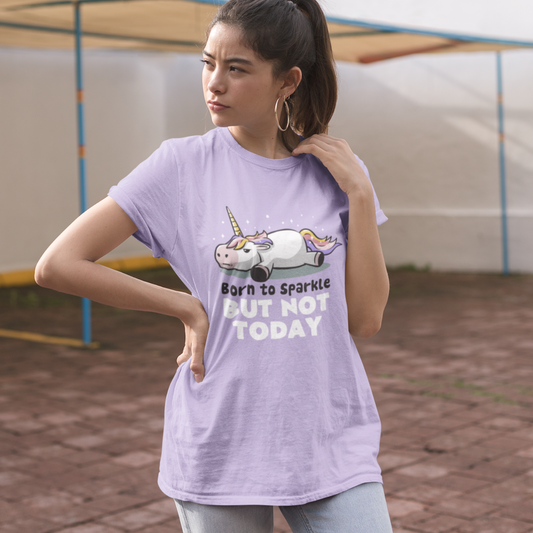 Tired Unicorn Unisex Oversized Cotton T-Shirt