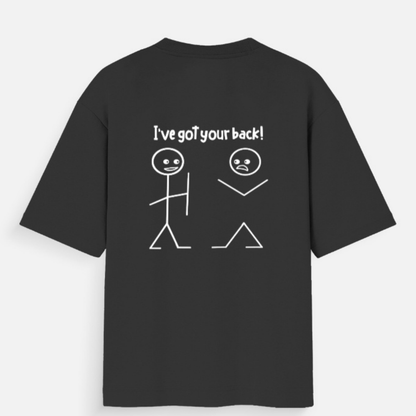 Funny Stick Figure Joke Unisex Oversized Cotton T-shirt