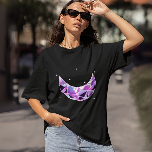 Crystal Moon Unisex Oversized Cotton T-Shirt