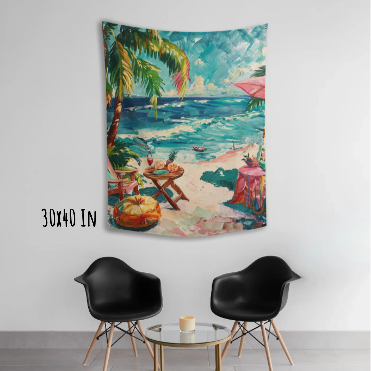 Slow Summer by the Sea Fabric Wall Tapestry