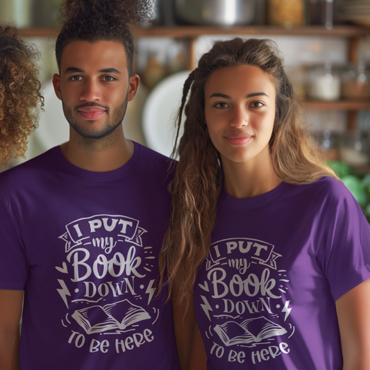 Here But Thinking About My Book Unisex Cotton T-Shirt