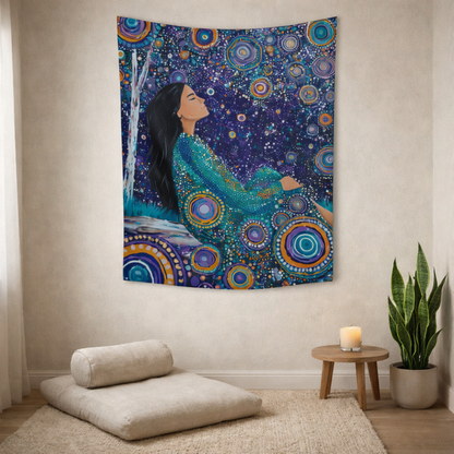 Cosmic Stillness Fabric Wall Tapestry