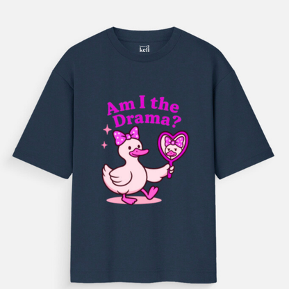 Am I the Drama Unisex Oversized Cotton T-Shirt