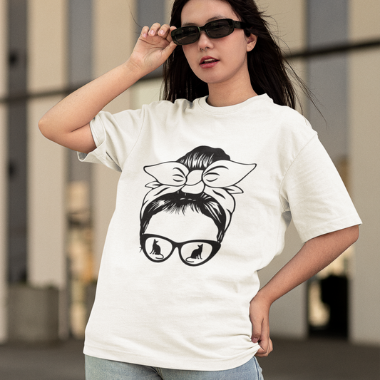 Cat Vision Women's Oversized Cotton T-Shirt