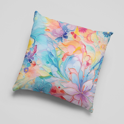 Soft Bloom Abstract Floral Cushion Cover