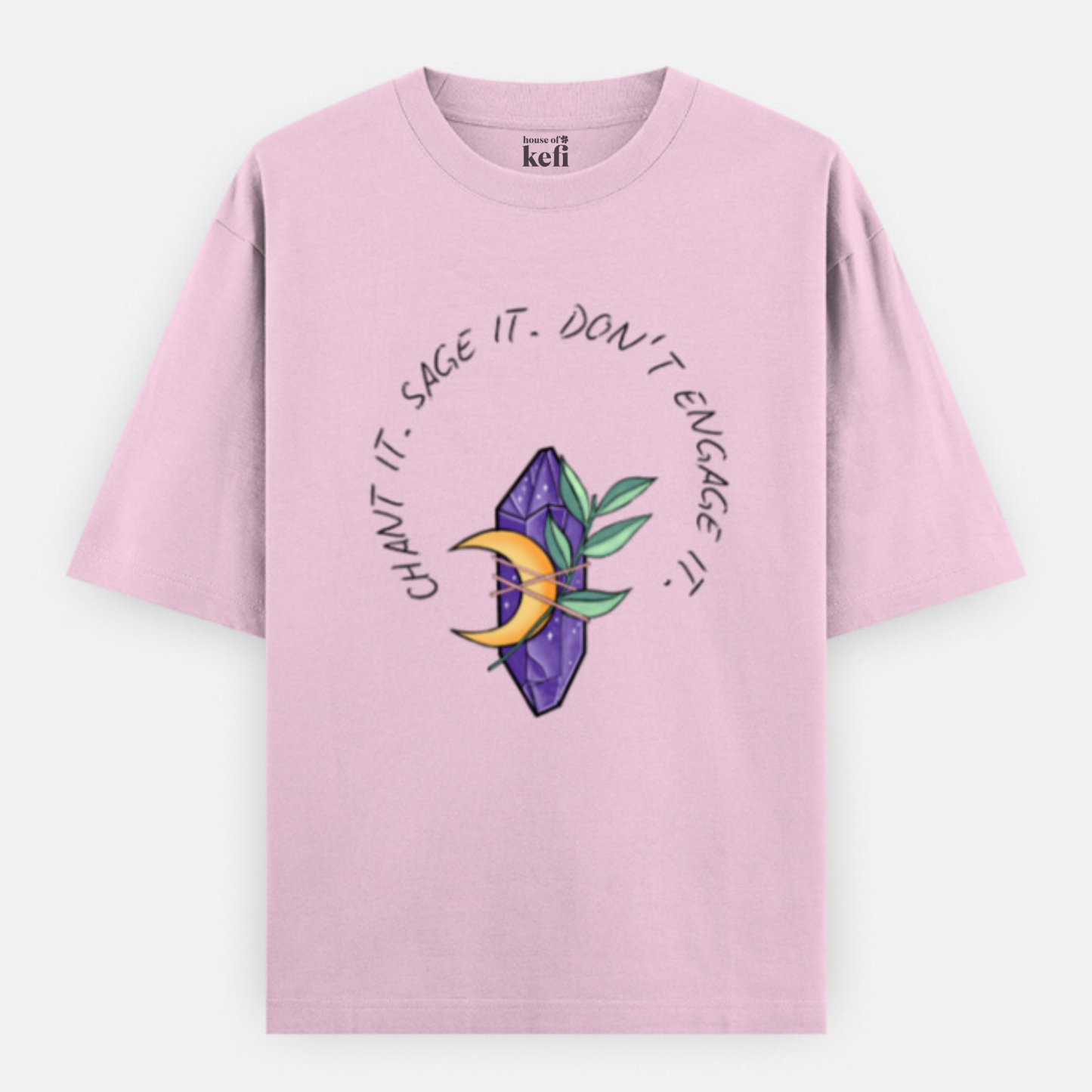 Saging Away Bad Vibes Unisex Oversized Premium Cotton T-Shirt
