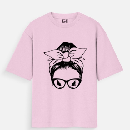Cat Vision Women's Oversized Cotton T-Shirt