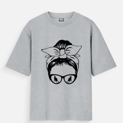 Cat Vision Women's Oversized Cotton T-Shirt
