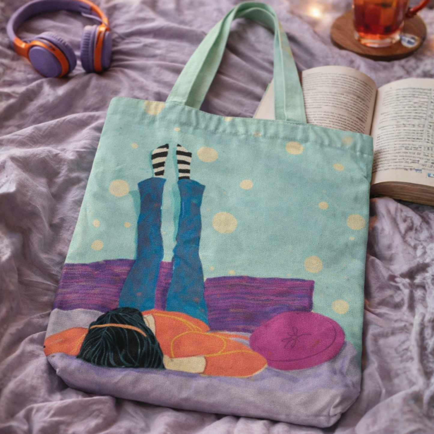 Soft Reset Canvas Tote Bag with Zipper
